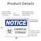 Signmission Chemical Storage OSHA Notice Sign, Plastic, 18in W x 12in L, 2PK OS-2PACK-NS-P-1218-L-10571 - alternate 2